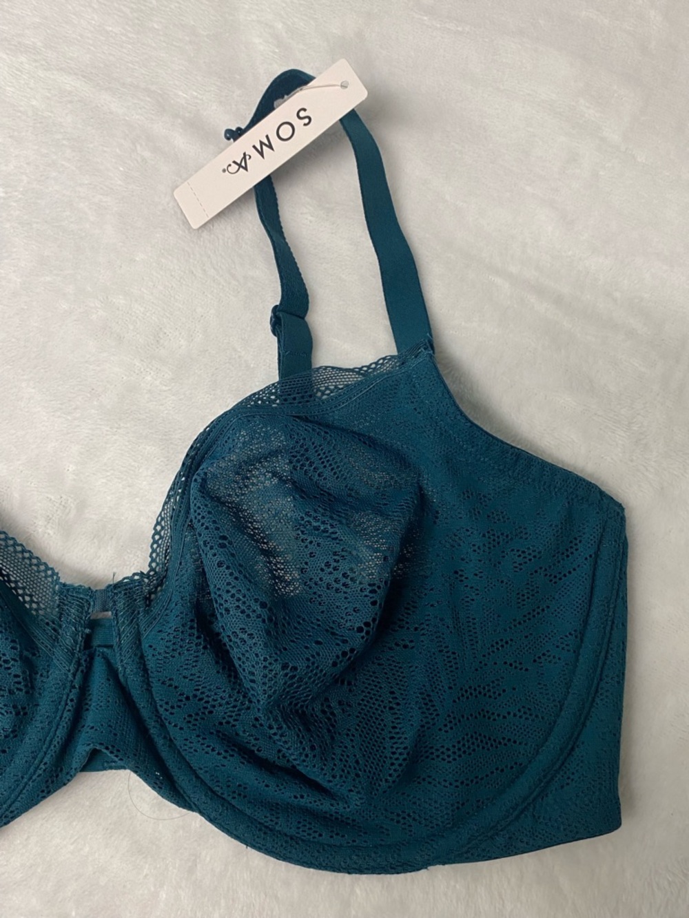 NWT Soma Unlined Perfect Coverage Bra With Underwire Size 36DD Dark Harbour - Picture 3 of 7